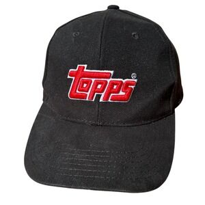 Topps Baseball Cap Snapback Hat Mens OSFM Black Cotton Sports Promo Retro